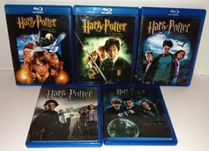 5 HARRY POTTER BLU-RAY MOVIE - SORCERER'S - CHAMBER - AZKABAN - GOBLET - PHOENIX - Picture 1 of 7