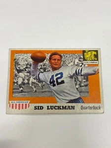 Topps All-American 1955 Sid Luckman novato RC #85 excelente estado - Imagen 1 de 2