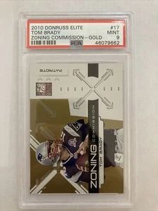TOM BRADY 2010 DONRUSS ELITE Gold Patriots HOF Legend /999 SP PSA Mint 9 Rare - Picture 1 of 2
