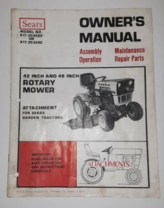 Vintage Sears 42 inch or 48 inch Rotary Mower Owner's Manual Paperback - Picture 1 of 4