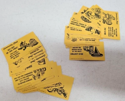 The Wizard of Oz Monopoly Game Replacement CHANCE & COMMUNITY CHEST CARDS (31) - Image 1 of 4