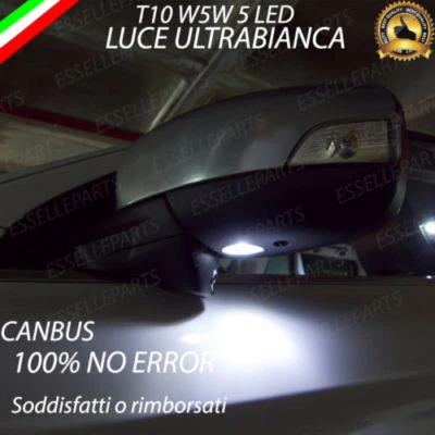 COPPIA LUCI ANTI POZZANGHERA SPECCHIETTI 5 LED VW SCIROCCO T10 W5W CANBUS - Immagine 1 di 2
