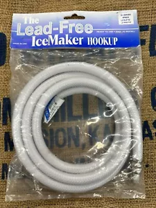 Ice Maker Connector Hookup Hose Poly Braided Ice Maker Line 5 foot 1/4 C X 1/4 C - Picture 1 of 4