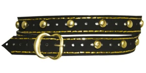 NWT WESTERN COWBOY HAT BAND studded hatband, adjustable - Gold Studs - Picture 1 of 2