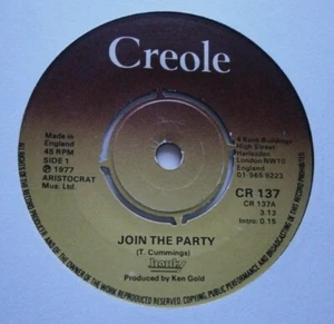 HONKY: Join The Party (Creole) 1977 7" Single - Picture 1 of 1