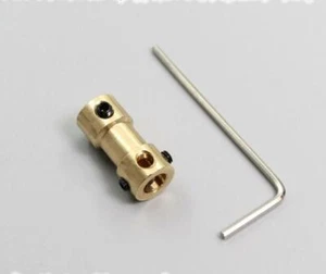 Brass Shaft Coupling Coupler Motor Drive Connector Sleeve 2/2.3/3/3.17/4/5/6mm - Picture 1 of 7