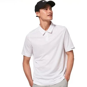 Oakley Men's Aero Ellipse Golf Polo 2.0 Short Sleeve Moisture-Wicking White 2XL - Afbeelding 1 van 8