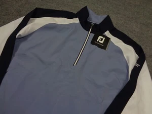Footjoy Jacket Mens XL Blue 1/4 Zip Windshirt Windbreaker Golf Performance - Imagen 1 de 11