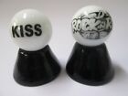 KISS ROCK BAND & ROCK & ROLL LOGO'S ON WHITE MARBLES