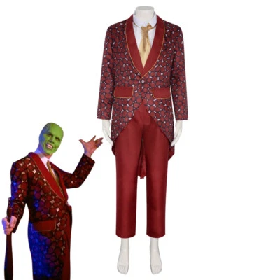 Cosplay La Máscara Verde Superhéroe Stanley Chaqueta Disfraces Halloween Fiesta Trajes Foto 1 de 4