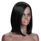  Black Woman Synthetic Wig Fahion Straight Middle-Length Wig Hair Cover Stylish