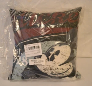 Disney Store Mickey Mouse Happy Fella Toss Throw Pillow Decor 16"x16" NWT - Picture 1 of 3