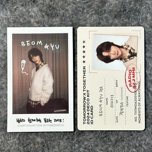 Beomgyu Official ID Card Instant Photo TXT 2024 Deco Kit On Air Radio 82.2 Kpop - Picture 1 of 2