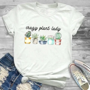 Funny, Cute Crazy Plant Lady T-shirt - Picture 1 of 5