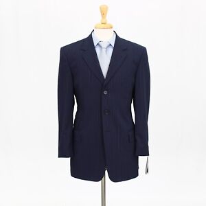 Paul Smith 40R Navy Sport Coat Blazer Jacket Striped 3B Wool