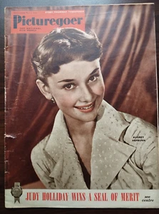 Vintage Picturegoer Film Magazine 1951 Audrey Hepburn cover poster retro 1950s - Picture 1 of 4