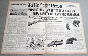 Anuncio impreso original de rifle Remington modelo 721 y 722 modelo 1954 con página central - Imagen 1 de 1