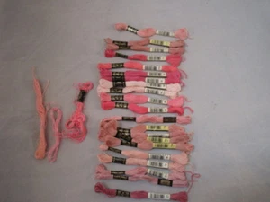 Lot of 21 Skeins DMC 25 100% Cotton  Pinks             #63 - Picture 1 of 4