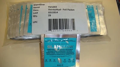GLAMGLOW THIRSTYMUD Hydrating Treatment Sample Trial - 25 Packets .1oz/3g SEALED - Image 1 of 4