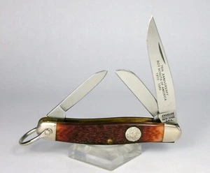 d Vtg 1985 CAMILLUS 75th ANNIV. BOY SCOUTS OF AMERICA STOCKMAN POCKET KNIFE - Picture 1 of 14