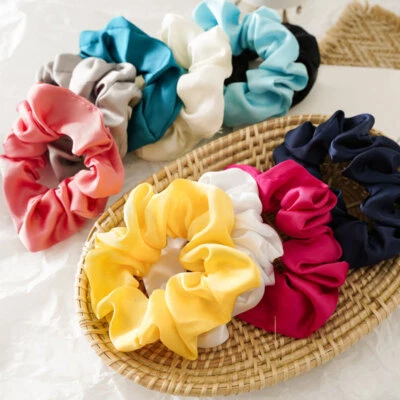 Women Satin Silk Hair Tie Elastic Scrunchie Ponytail Holder Hair Head Rope þ - Image 1 of 4