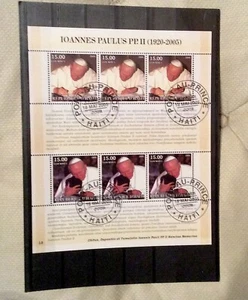 ss Foglio con 6 francobolli dedicati a Giovanni Paolo II (HAITI) - Picture 1 of 1