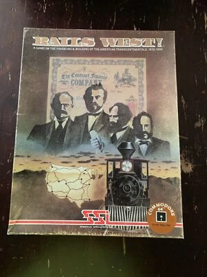 Commodore 64 Rails West Game Disk Rare Big Box - Image 1 of 4