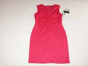 Tommy Hilfiger Women's Sleeveless Sheath Dress Size 12 NWT Pink V-Neck Lined - Picture 1 of 7
