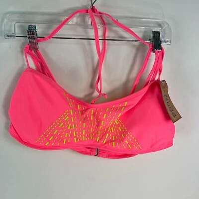 Top de bikini rosa forrado con correas halter ajustables Mudd para mujer talla XL Foto 1 de 4