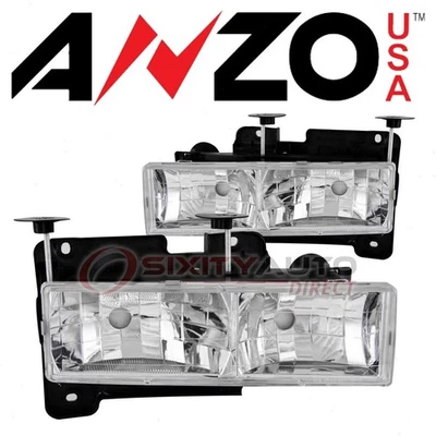 AnzoUSA Headlight Set for 1988-1998 Chevrolet K1500 - Electrical Lighting af Foto 1 de 4