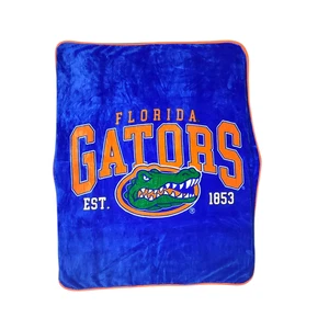 Florida Gators Blanket Throw Blue Orange 49x49" NCAA Football Fleece Plush - Picture 1 of 15