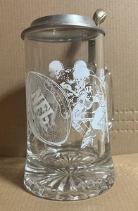 Jarra de vidrio clásica de fútbol americano de la NFL Beer Stein 1998 de colección hecha en Alemania Nuevo de Lote Antiguo - Imagen 1 de 17
