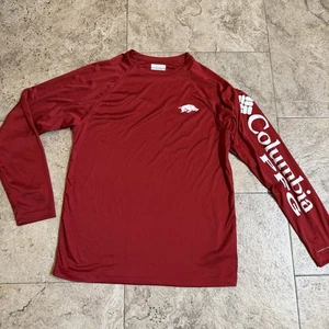 Columbia PFG Performance Fishing Gear Men’s Long Sleeve Shirt Small Red Color - Picture 1 of 6