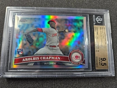 🌟 2011 Topps Chrome Aroldis Chapman RC Refractor BGS 9.5 TRUE GEM+ RED SOX - Image 1 of 3