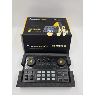 Maono Caster Lite AU-AM200-S1 All-in-One Podcast Equipment Starter Bundle Black - Image 1 of 4