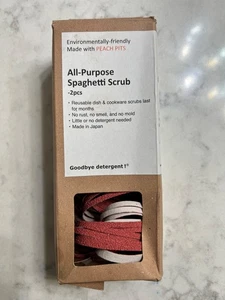 Exfoliante de espagueti original hecho en Japón limpieza suave fosas de melocotón algodón 1 uno - Imagen 1 de 2