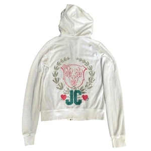 Juicy Couture Y2K Terry Cloth Hooded Zip Up Jacket Size Medium - Picture 1 of 11