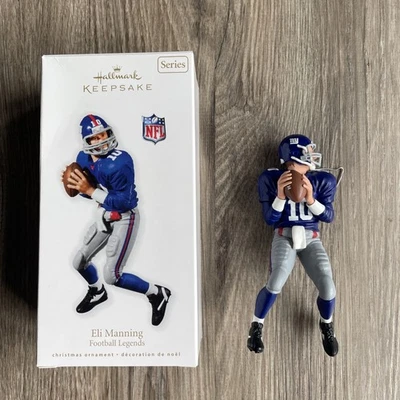 Hallmark Keepsake Football Legends Eli Manning adorno de Navidad NY Jets NFL Foto 1 de 4