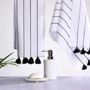 Boho Hand Towels with Tassels for Bathroom Hanging and Decorative, Set of 2, ... - Picture 1 of 9