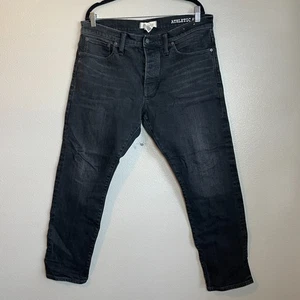 Madewell Jeans Herren 36x30 schwarz sportlich Slim Tapered Stretch Denim Hose Knopf - Bild 1 von 8