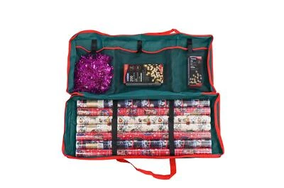 Christmas Wrapping Paper Decoration Xmas Storage Bag Fabric Organise - Image 1 of 4