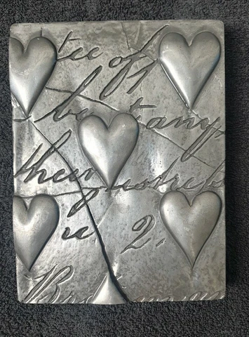 Sid Dickens Memory N01 Tile Block 1999 Alchemy "Hearts with Script" Retired Cover