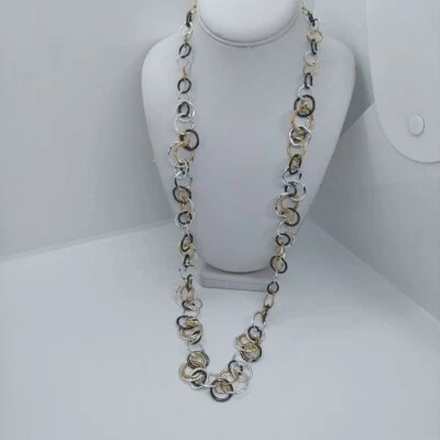 Collar aro Alfani negro, oro y plata Foto 1 de 4