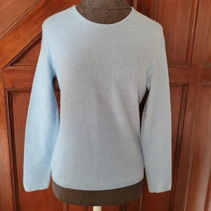 Sutton Studio Cashmere Crew-Neck Sweater Light Blue Pullover Medium - Bild 1 von 4