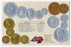 Norway Norwegian Coins on German Ad Postcard ca. 1912 RARE Mint Condition