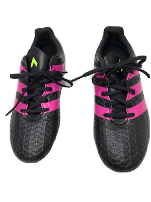 Adidas Ace 16.4 FXG Youth Soccer Cleats Shoes Black Green Pink Size 4.5 EUC - Image 1 of 4
