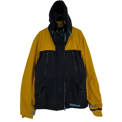 SUPERDRY THE ORIGINAL WINDATTACKER 黄色黑色连帽夹克 XL 码 — 第 1/4 张图片