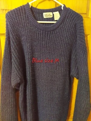 Basic Editions Men's Blue Long Sleeve Crew Neck Sweater Size Medium - Image 1 of 2