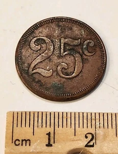 Vintage 25 Cent Handelsmedaille 23 mm - Bild 1 von 3