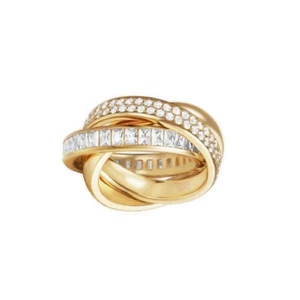 Esprit Damen Ring Edelstahl Gold Tridelia Zirkonia ESRG02258B1 - Bild 1 von 1